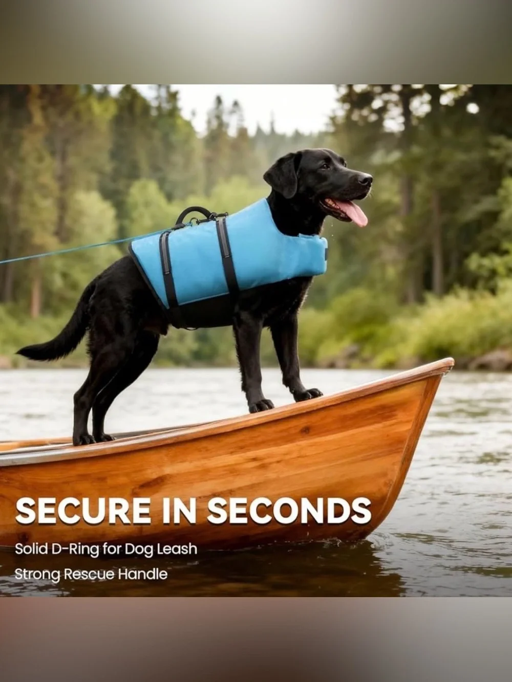 VIVAGLORY Rip Stop Dog Life Vest, Swimming Vest with Handle, Buoyancy for Doggy